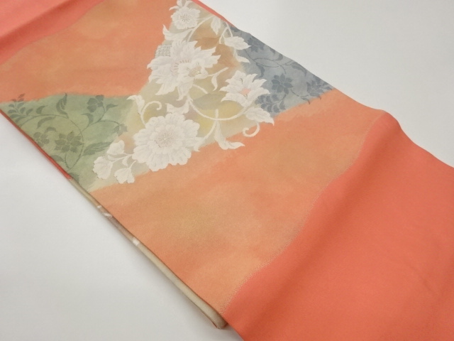 花唐草模様織出し名古屋帯